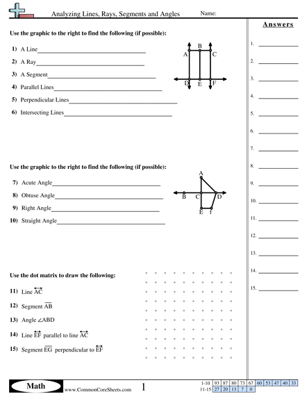 Lines Worksheets Free CommonCoreSheets